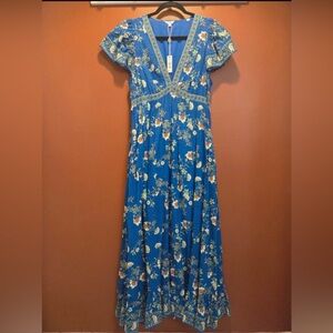 Max Studio Blue Floral Maxi Dress